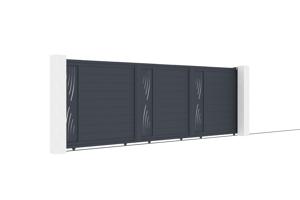 Puerta corredera exterior​ 5m VELETA Alt.160cm aluminio gris 3