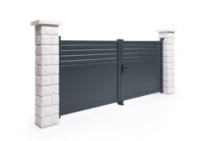 Puerta batiente exterior 3m CARPATIA Alt.140cm + Automatismo HICKER B200 4