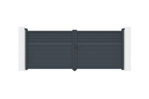 Draaipoort 3,5m CARPATIA H. 140cm aluminium + Poort 1m CARPATIA H.140cm aluminiu 2
