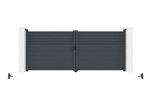 Draaipoort 3,5m CARPATIA H. 140cm aluminium + Poort 1m CARPATIA H.140cm aluminiu 17