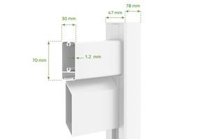 Swing gate 4m CARPATIA H.160cm white aluminium + motor BUNKER B500 12