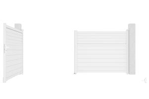 Swing gate 4m CARPATIA H.160cm white aluminium + motor BUNKER B500 11