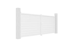 Swing gate 4m CARPATIA H.160cm white aluminium + motor BUNKER B500 4