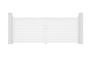 Swing gate 4m CARPATIA H.160cm white aluminium + motor BUNKER B500 2