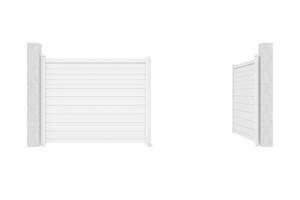 Swing gate 4m CARPATIA H.160cm white aluminium + motor BUNKER B500 6