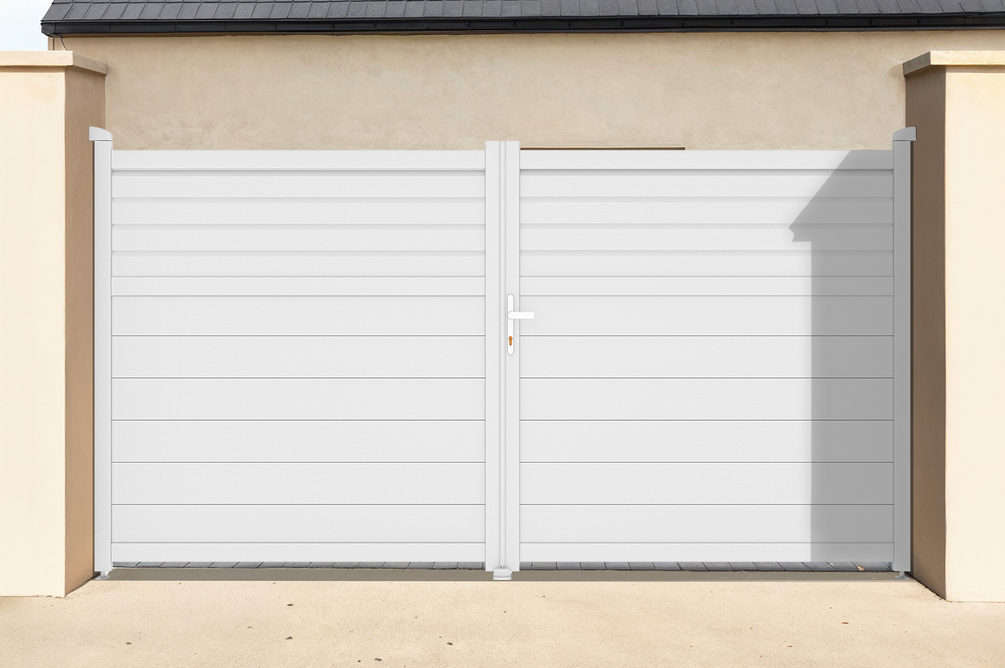 Nyílókapu 4m CARPATIA H.160 fehér alumínium 1