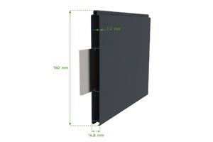 Swing gate 3m CIMONE H.140 grey aluminium 13