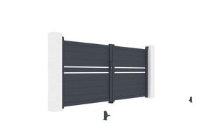 Swing gate 3m CIMONE H.140 grey aluminium 10