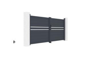 Swing gate 3m CIMONE H.140 grey aluminium 4