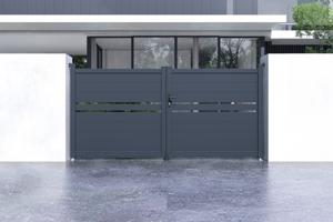 Swing gate 3m CIMONE H.140 grey aluminium 3