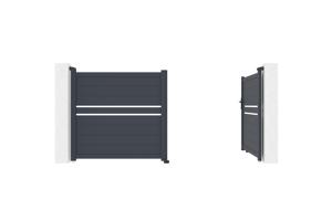 Swing gate 3m CIMONE H.140 grey aluminium 6