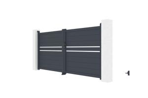Swing gate 3m CIMONE H.140 grey aluminium 5
