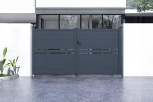 Swing gate 3m CIMONE H.160 grey aluminium 3