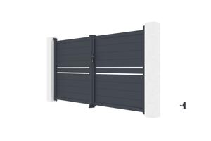 Swing gate 3m CIMONE H.160 grey aluminium 5
