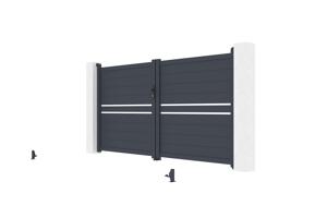 Swing gate 3m CIMONE H.160 grey aluminium 9