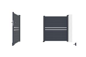 Swing gate 3m CIMONE H.160 grey aluminium 11