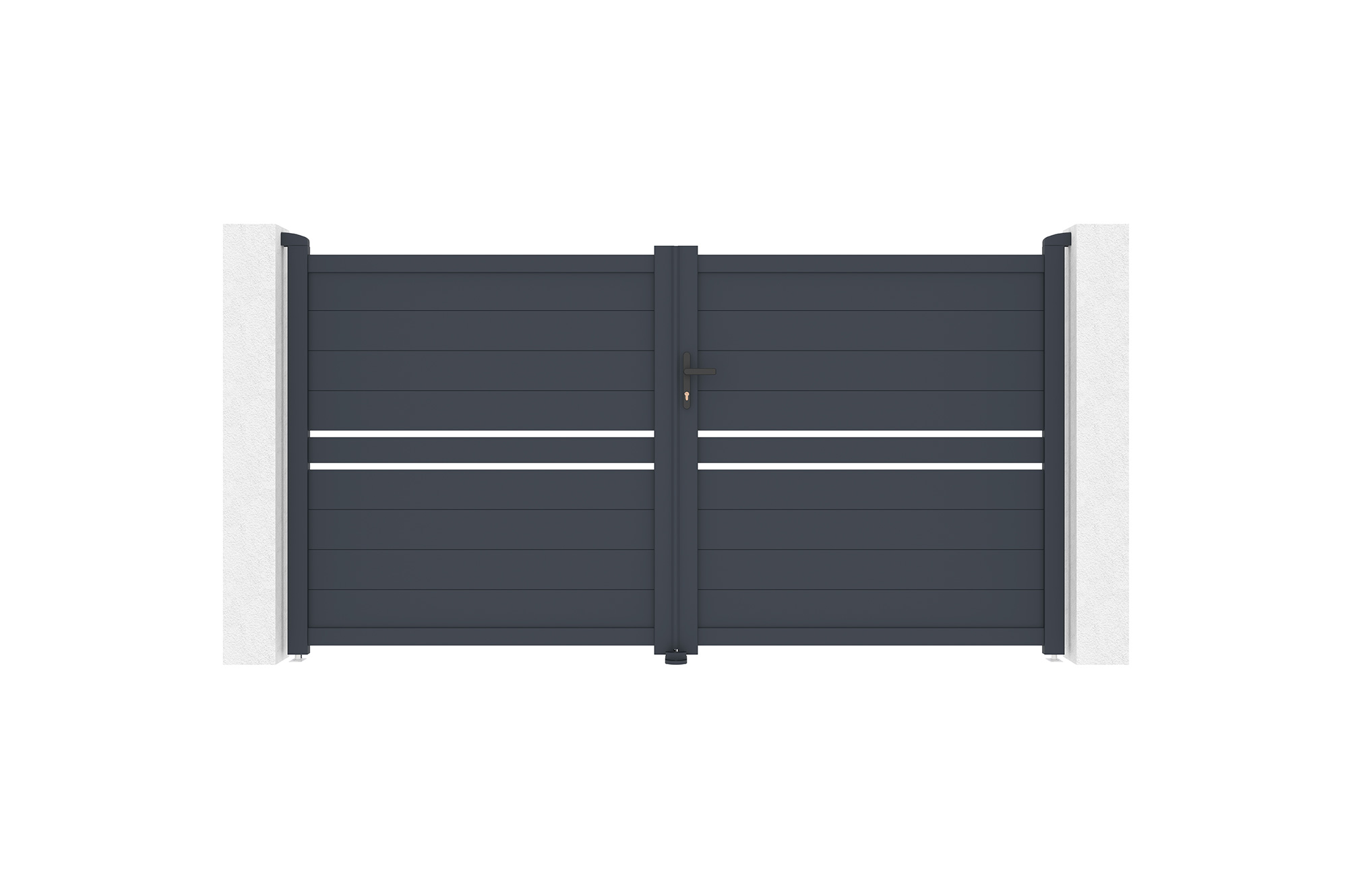 Nihajna vrata 3m CIMONE H.160cm aluminij + motorizacija BUNKER B500 2