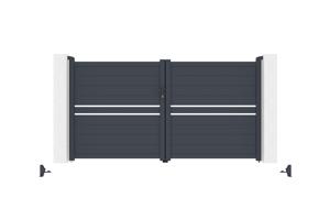 Swing gate 3m CIMONE H.160 grey aluminium 8