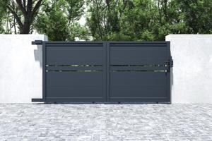 Portão de correr 3m CIMONE H.140 alumínio cinza 7