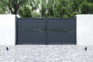 Aluminium swing gate 3,5m CIMONE H.160 grey 7