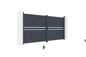 Aluminium swing gate 3,5m CIMONE H.160 grey 10