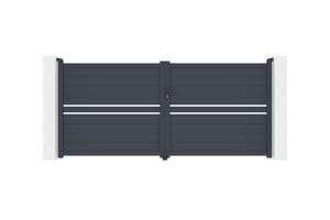 Aluminium swing gate 3,5m CIMONE H.160 grey 2