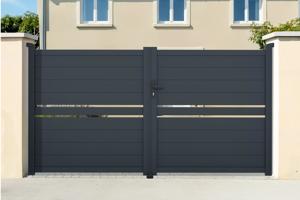 Draaipoort 3,5m CIMONE H.160 grijs aluminium main image