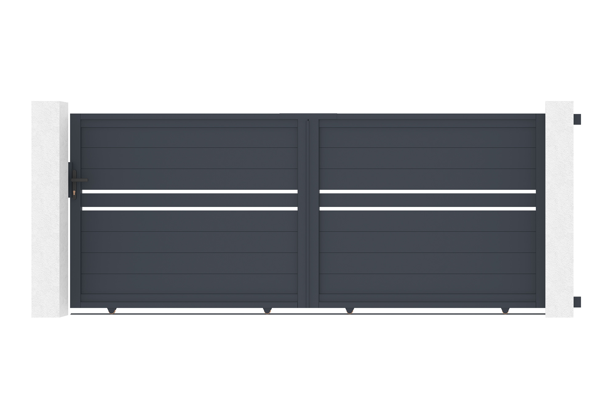 Skydeport 3,5m CIMONE H.140 grå alu 2