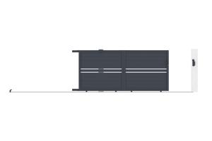 Aluminium sliding gate 3,5m CIMONE H.160cm grey 11