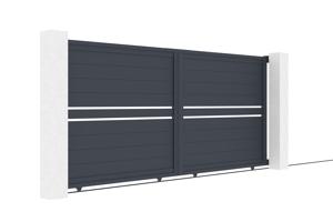 Aluminium sliding gate 3,5m CIMONE H.160cm grey 4