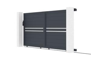 Aluminium sliding gate 3,5m CIMONE H.160cm grey 5