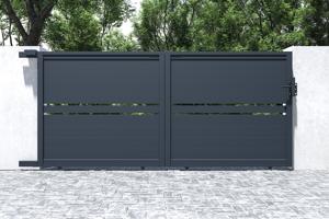Aluminium sliding gate 3,5m CIMONE H.160cm grey 7