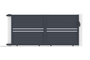 Aluminium sliding gate 3,5m CIMONE H.160cm grey 8