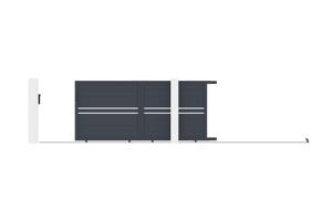 Aluminium sliding gate 3,5m CIMONE H.160cm grey 6