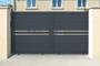 Aluminium sliding gate 3,5m CIMONE H.160cm grey thumbnail 1
