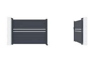 Draaipoort 4m CIMONE H.140 grijs aluminium 6