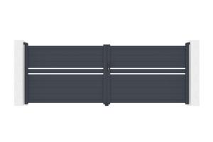 Draaipoort 4m CIMONE H.140 grijs aluminium 2
