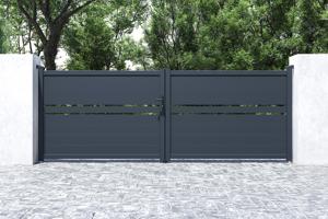 Draaipoort 4m CIMONE H.140 grijs aluminium 7