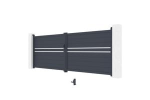 Draaipoort 4m CIMONE H.140 grijs aluminium 9