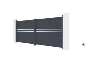 Draaipoort 4m CIMONE H.140 grijs aluminium 5