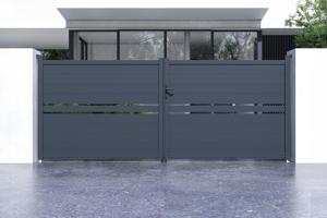 Swing gate 4m CIMONE H.160 grey aluminium 3