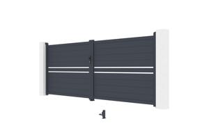 Swing gate 4m CIMONE H.160 grey aluminium 9