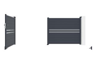 Swing gate 4m CIMONE H.160 grey aluminium 11