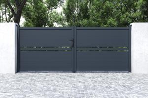 Swing gate 4m CIMONE H.160 grey aluminium 7