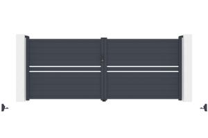 Swing gate 4m CIMONE H.160 grey aluminium 8