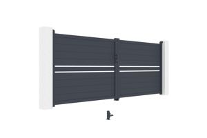 Swing gate 4m CIMONE H.160 grey aluminium 10