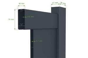 Swing gate 4m CIMONE H.160 grey aluminium 12