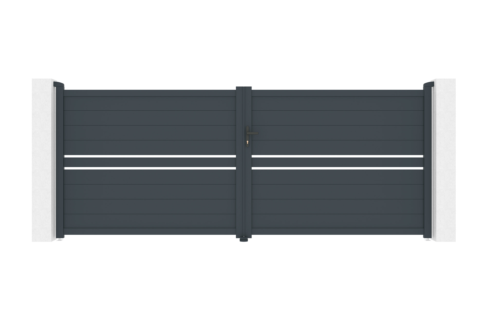 Πόρτα αιώρησης 4m CIMONE H.160 γκρι αλουμίνιο 2