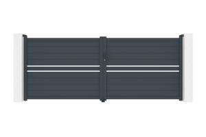 Swing gate 4m CIMONE H.160 grey aluminium 2
