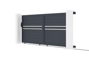 Sliding gate kit 4m CIMONE H.140cm grey aluminium 5
